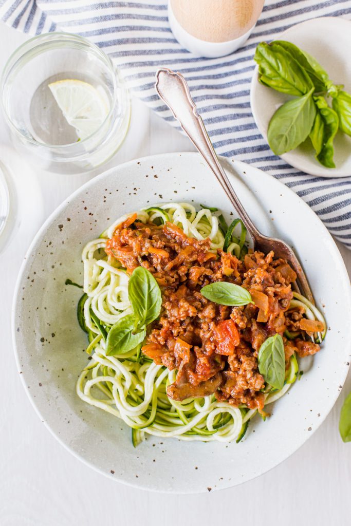Spaghetti Bolognese with Zoodles