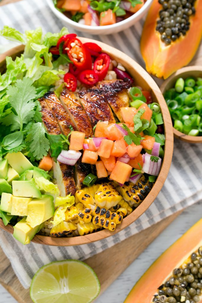 Mexican Buddha Bowl with Papaya Salsa