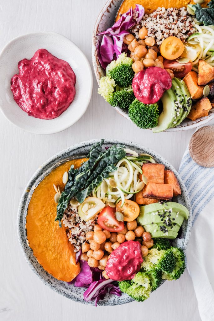 Super Food Rainbow Bowl with Manuka Magic Dressing