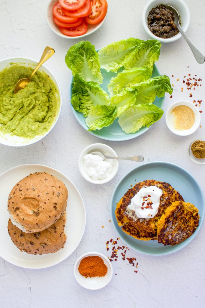Spiced Quinoa, Pumpkin & Chickpea Burger Patties