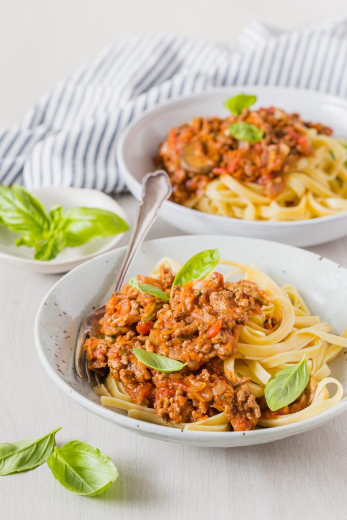 Gluten Free Low FODMAP Spaghetti Bolognese - Dairy Free Recipe
